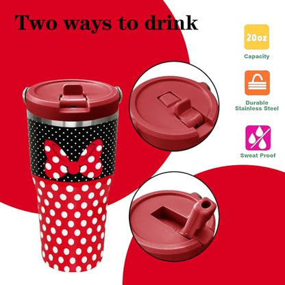 20 Oz Cartoon Mouse Tumbler with Lid & Flip Straw - DSN-2