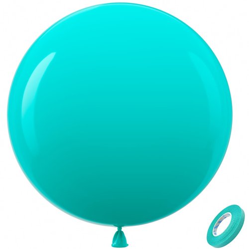 Bezente Teal Giant Balloons 36 Inch - 8 Pack Jumbo Teal Balloons Large Round Turquoise Latex Balloons for Wedding Bridal Shower Birthday Party Backdrop Decorations