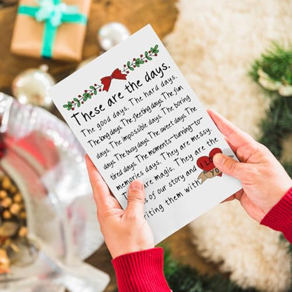 Poem Christmas Card for Men Women - Romantic Holiday Greeting Card, Love You Gift