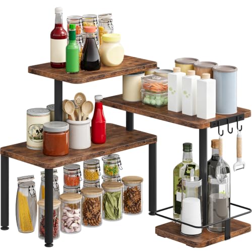 Countertop Corner Shelf Organizer for Kitchen, 4-Tier Space Saver