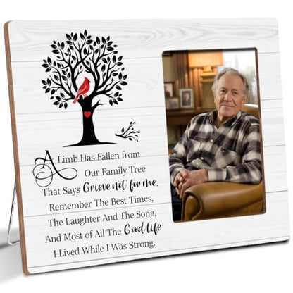 Memorial Picture Frame - Sympathy Gifts for Loss of Loved One, 8x10 Wood Photo Frame