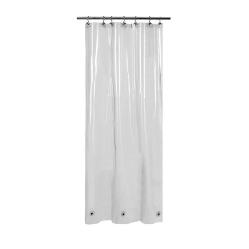 Barossa Design Clear Black Stall Shower Curtain Liner with 3 Magnets - 36" x 72" Waterproof PEVA Plastic Shower Liner for Small Bathroom, Lightweight Bath Curtain, Metal Grommets - Clear Black