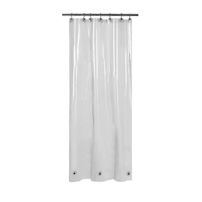 Barossa Design Clear Black Stall Shower Curtain Liner with 3 Magnets - 36" x 72" Waterproof PEVA Plastic Shower Liner for Small Bathroom, Lightweight Bath Curtain, Metal Grommets - Clear Black