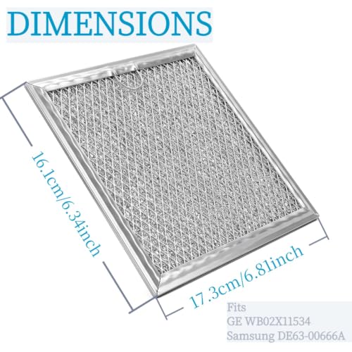 Microwave Grease Filter Replacement 6.81 x 6.34in Fits GE Samsung Kenmore