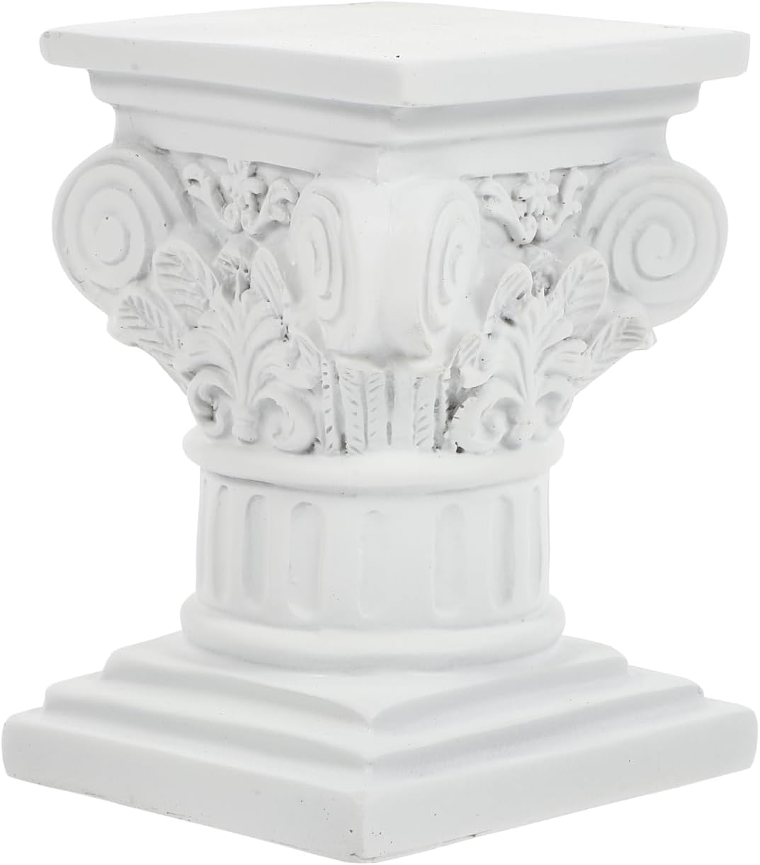 Roman Pillar Statue Decor - Artistic Greek Style Resin Column Sculpture for Home & Garden | 4.52x3.34x3.14 In