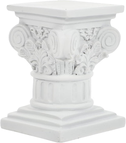 Roman Pillar Statue Decor - Artistic Greek Style Resin Column Sculpture for Home & Garden | 4.52x3.34x3.14 In