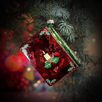 A Christmas Carol Ornament - Blown Glass Mini Book Gift for Book Lovers
