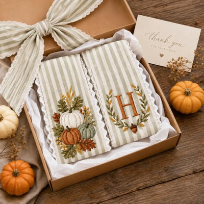 Personalized Pumpkin Wreath Sash Design 01 Fall Monogram Door Ribbon Halloween Decor