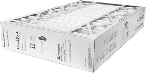 Honeywell FC100A1029 Pleated Air Filter - MERV 11, 16" x 25" x 4" | 2-Pack with Supply Reminder