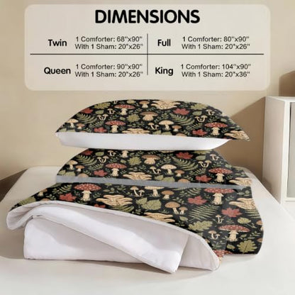 Floral Queen Size Comforter Set for Kids and Teens - Microfiber Bedding with Pillowcases