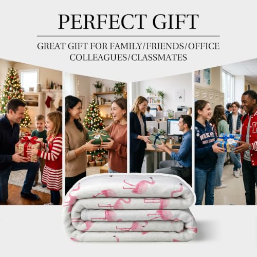 Pink Flamingo Throw Blanket - 60x80 Inch Ultra-Soft Fleece for Couch Bed Lounge