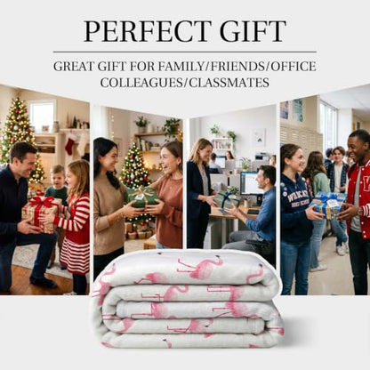 Pink Flamingo Throw Blanket - 60x80 Inch Ultra-Soft Fleece for Couch Bed Lounge