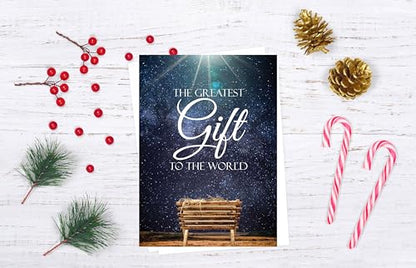 Religious Christmas Card Pack of 24 - Inspirational Holiday Greeting Cards