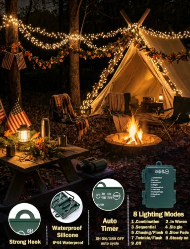 ITICdecor 2 Pack Battery Operated Fairy Lights Indoor Decor - Warm White, 120LED