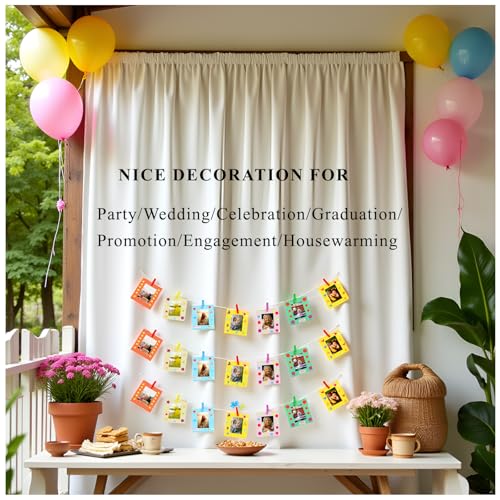 Multicoloured 30pcs Paper Picture Frames for Instax Mini 2x3 Wall Hanging Kit