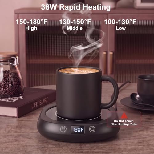 9-Level Electric Mug Warmer for Desk - Fast Coffee & Candle Heating with Touch Control
