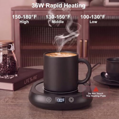 9-Level Electric Mug Warmer for Desk - Fast Coffee & Candle Heating with Touch Control