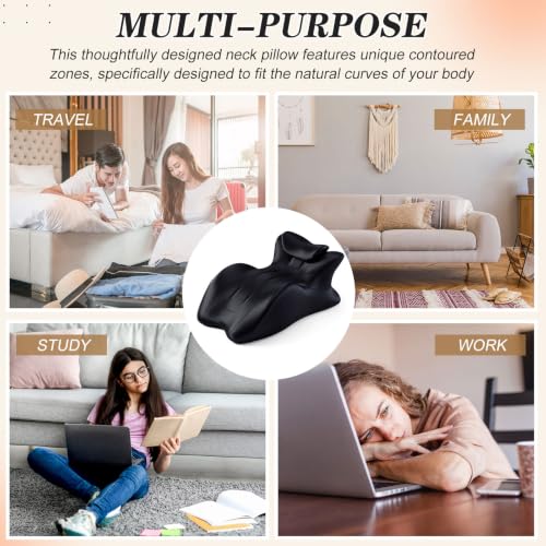 Black Satin Memory Foam Wedge Pillowcase 23.6 Inch Support for Neck & Back
