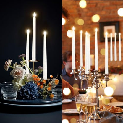 48pcs Flameless LED Taper Candles Bulk Battery Operated for Christmas Halloween Wedding