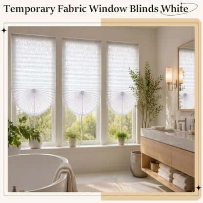 4 Pack 36x72 Inch Non-Woven Fabric Window Blinds with Adjustable Clips - Light Filtering Shade