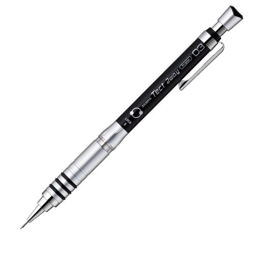 ZEBRA Mechanical Pencil, Tect 2 Way, 0.3mm, Black Body (MAS41-BK)