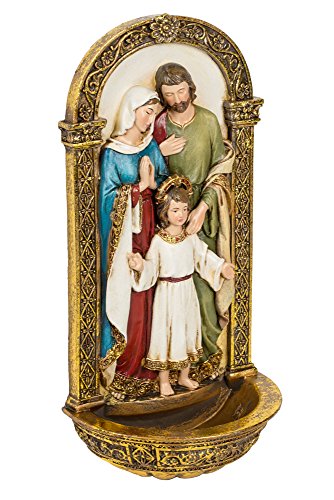 Holy Family Water Font - Renaissance Religious Decor for Home & Gifts