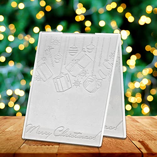 Christmas Background Embossing Folder GIFT - Bell Snowflake Frame DIY Craft Stencil