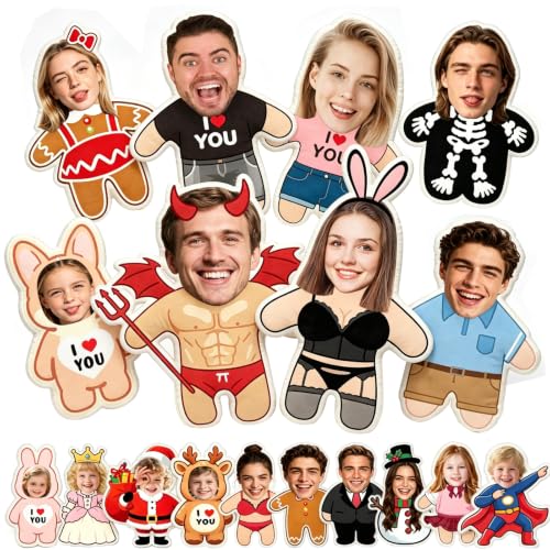 Custom Face Pillow Body Pillow - Personalized Photo Plush Throw