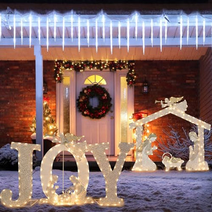 Outdoor Christmas Joy Nativity Scene Decoration 5.25FT x 3.15FT Lighted Display