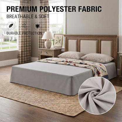 Queen Size Fitted Bed Sheet 80x59 Inches Light Gray Elasticized Cover