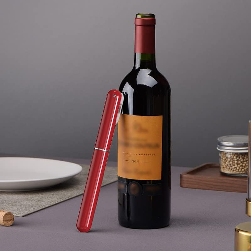 Wine Bottle Opener, IPEROT Air Pressure Wine Corkscrew With Cutting Wine Bottle Foil Knife, Effortlessly Open Wine Bottles Without Damaging Corks, Easy-to-Use(Red)