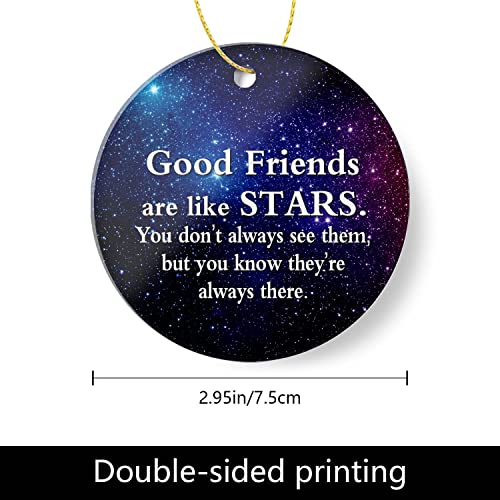 Christmas Ornament 3 Inch Ceramic Keepsake Gift for Friends Holiday Decor