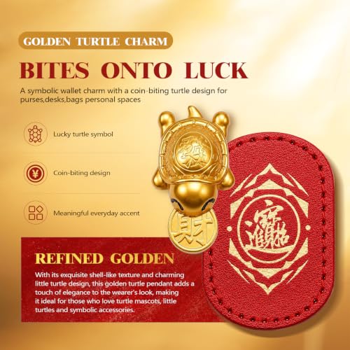 Lucky Golden Turtle Feng Shui Amulet for Wealth & Prosperity