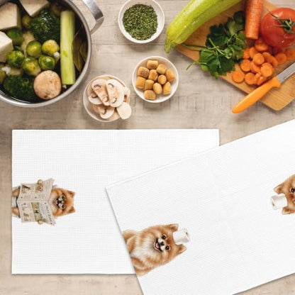 Pomeranian Bathroom Hand Towels Set of 2 - 16x24 Inches, Color 64