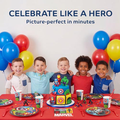 Avengers Birthday Party Plates Napkins Cups Set for Kids Celebration