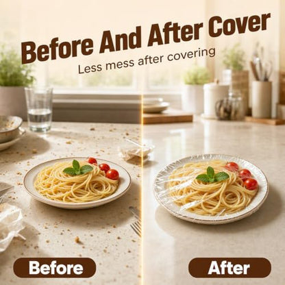 Disposable Food Cover Set 100 White Elastic Bowl Covers - Food Storage