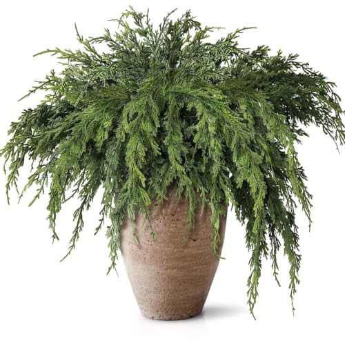 Large Artificial Christmas Cedar Branches for Vase Decoration - 12 Pack, 36 Inch