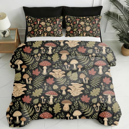 Floral Queen Size Comforter Set for Kids and Teens - Microfiber Bedding with Pillowcases