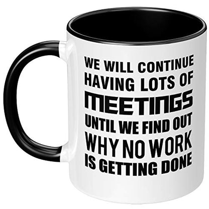 Funny Black Ceramic Coffee Mug Gag Gift for Coworker Boss 11 oz - Office Humor