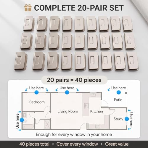 Magnetic Curtain Clips 20 Pairs Heavy Duty Holders for Curtains & Drapes
