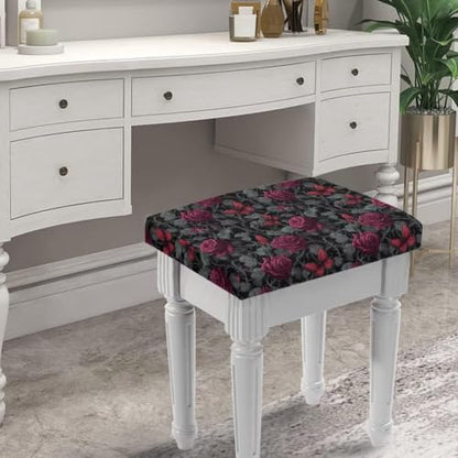 Universal Fit Gothic Rose Butterfly Bar Stool Covers 2-Piece Set
