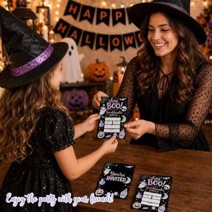 Halloween Party Invitations with Envelopes - 20 Fill-In Cards & Matching Envelopes - WSJ-1 Variation