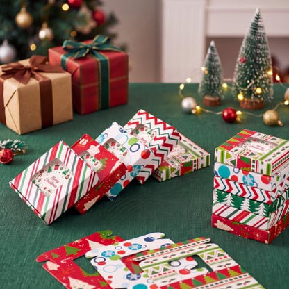 Gersoniel Christmas Sublimation Ornament Gift Boxes - Lime Green Red Set of 30