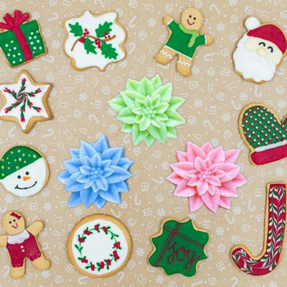 Christmas Holly Leaf Silicone Mold for Cake Decorating Chocolate and Resin Crafts