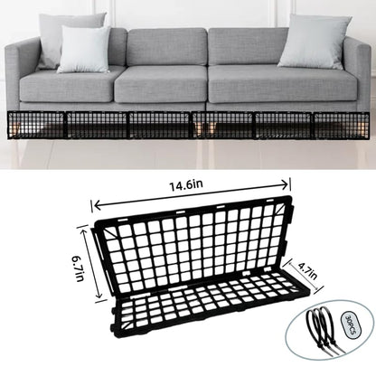 12Pcs Under Couch Blockers for Pets - Adjustable Plastic Bed & Sofa Seals