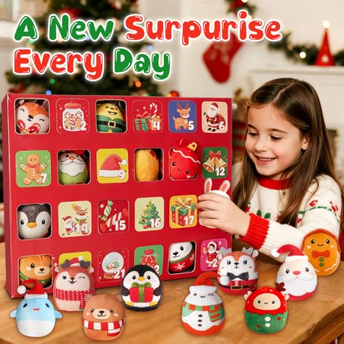 Advent Calendar 2026 - 24 Plush Mini Toys, Gift Box Included - Variation: 24-PACK