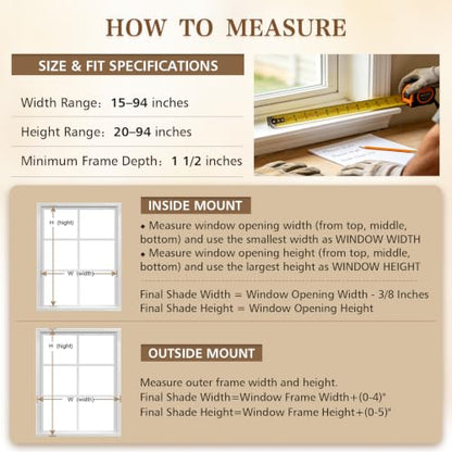 Sunbox Cordless Natural Ramie Bamboo Woven Roman Shades - Warm Beige