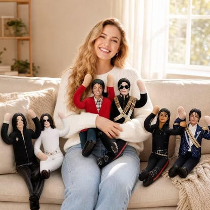6-Piece Pop Star Plush Doll Set with Bendable Wire Armature - Iconic Music Legends