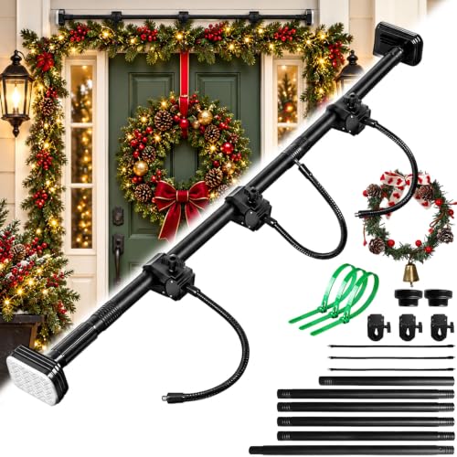 Adjustable Garland Hanger for Front Door 31.5-80.7 Inch No Drill Heavy Duty Support up to 25 lbs