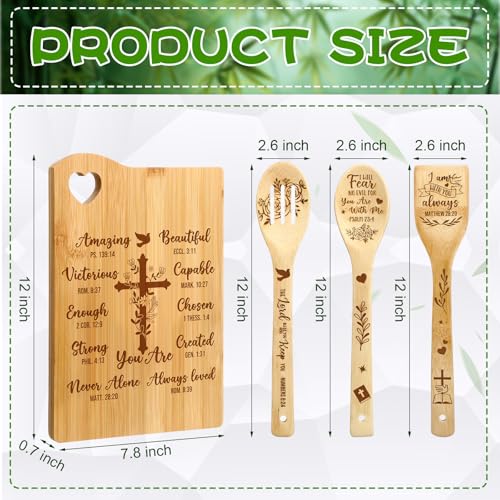 Always Loved Christian Cutting Board Gifts for Women - Religious Kitchen Set
